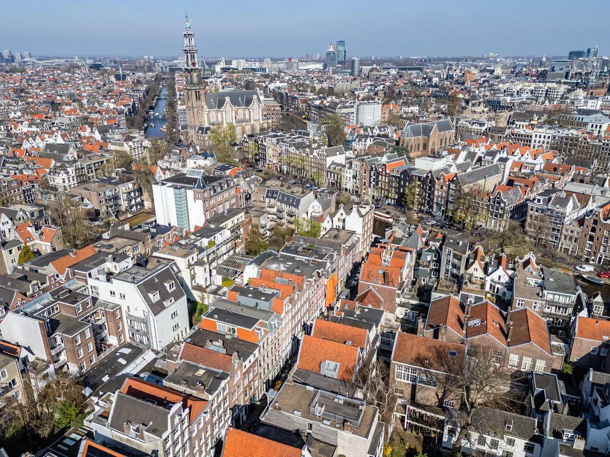 Luchtfoto Jordaan Amsterdam